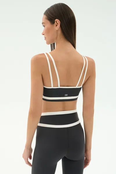 Splits59 Eva Rigor Double Strap Sports Bra In Black