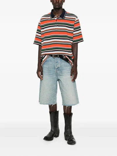 Martine Rose Oversized Striped Polo Shirt In Multi