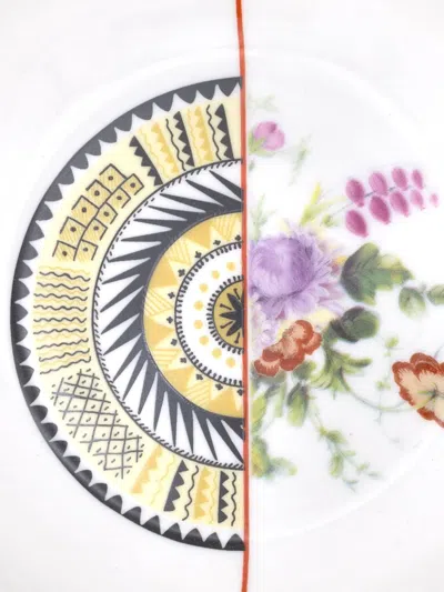 Seletti Hybrid Saylac Abstract-pattern Bone-china Porcelain Bowl In Multi