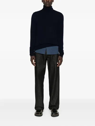 Bompard Turtleneck Sweater In Blue