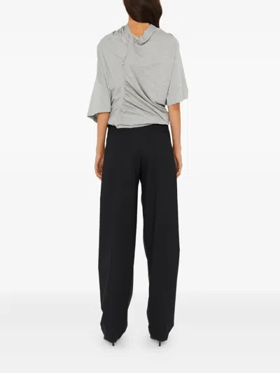 Christopher Esber Distort Draped T-shirt In Gray