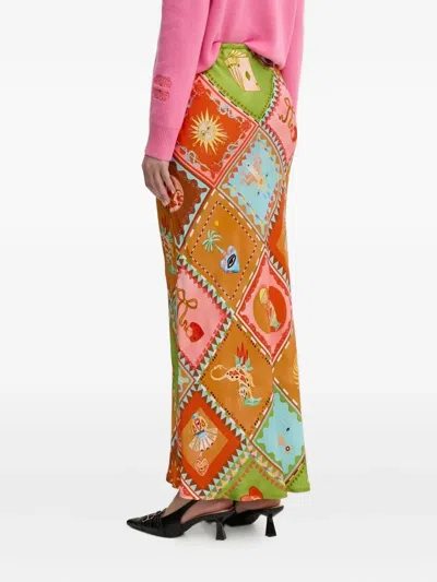 Never Fully Dressed Soller Dorris Patchwork-print Maxi Skirt In Multi