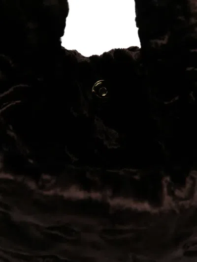 La Milanesa Small Shoulder Bag Featuring Metallic Detail In Brown