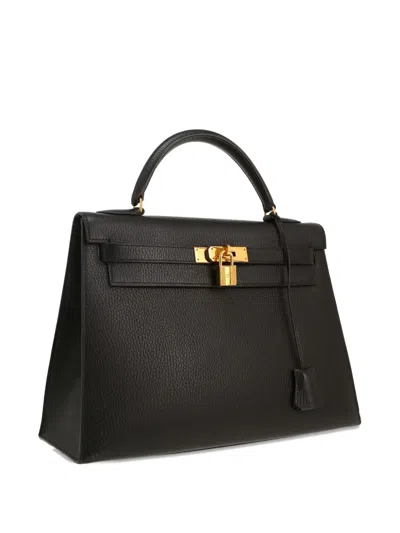 Pre-owned Hermes Kelly 32 Handbag In Black