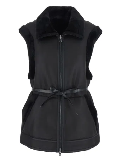 Urbancode Belted Gilet In Black