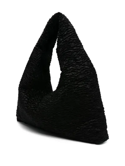 La Milanesa Medium Shoulder Bag Triangular Shape In Black