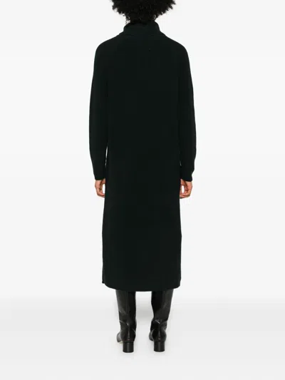 Marc O'polo Turtleneck Raglan-sleeve Midi Dress In Black