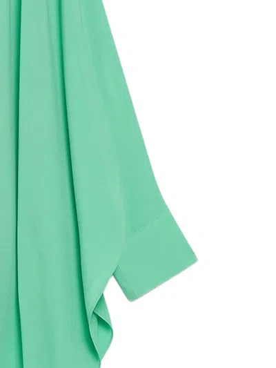 Maliparmi Button-front Asymmetric Blouse In Green