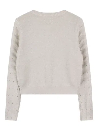 纽扣缀饰罗纹开衫