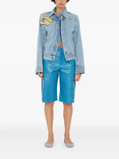 Christopher Esber Corsage Denim Jacket In Blue