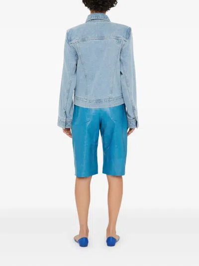 Christopher Esber Corsage Denim Jacket In Blue