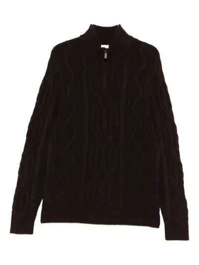 Eric Bompard Cable-knit Sweater In Black