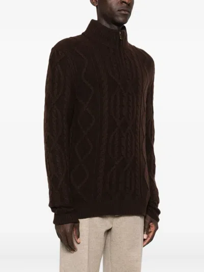 Eric Bompard Cable-knit Sweater In Black