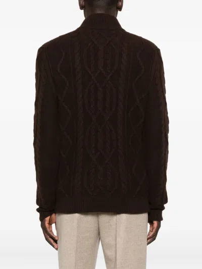 Eric Bompard Cable-knit Sweater In Black