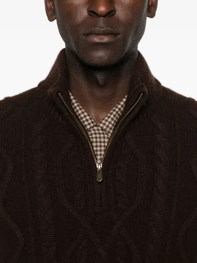 Eric Bompard Cable-knit Sweater In Black