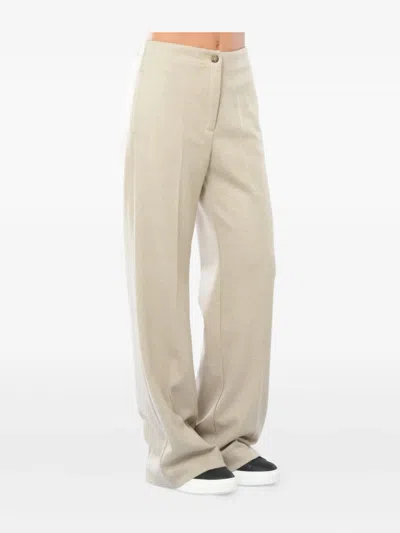 Seventy Button-fastening Trousers In White