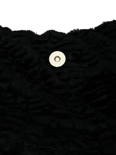 La Milanesa Large Triangle Shaped Shoulder Bag In Black