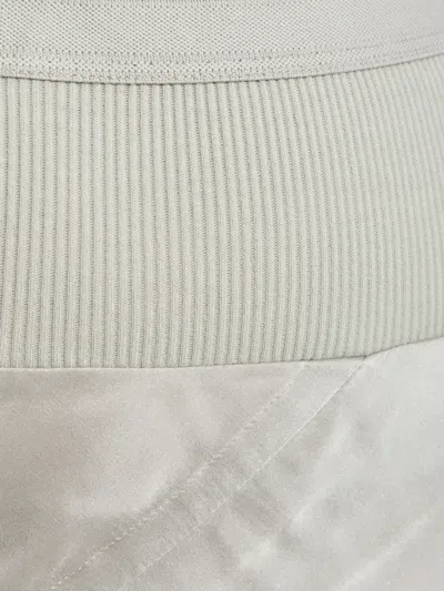 Rick Owens Elastic Waist Skirt In Gray