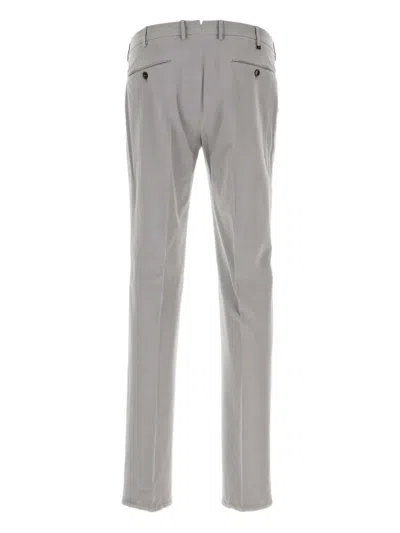 Pt Torino Stretch Modal Blend Pant With Belt Loops In Brown
