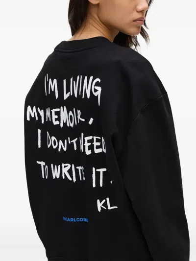 Karl Lagerfeld Jeans Logo-print Sweatshirt In Black