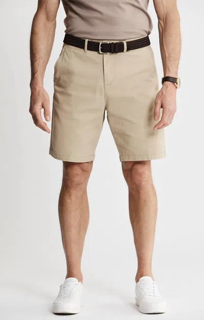 Jachs New York Stretch Twill Blend Chino Short In Light Khaki In Pink