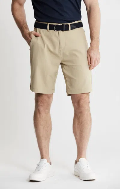 Jachs New York Poly Spandex Performance Tech Short In Khaki In Neutral