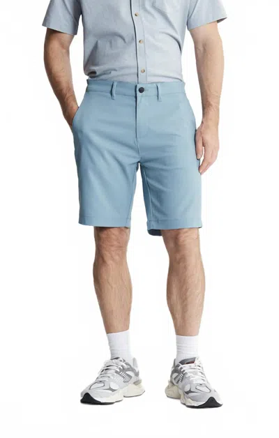 Jachs New York Poly Spandex Performance Tech Short In Light Blue In Blue