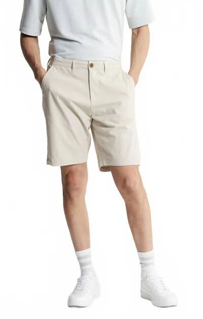 Jachs New York Stretch Twill Blend Chino Short In Stone In Neutral