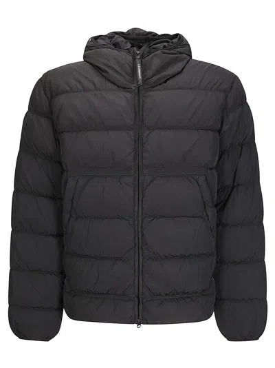 C.p. Company Men Chrome-r Hooded Down Jacket In Black