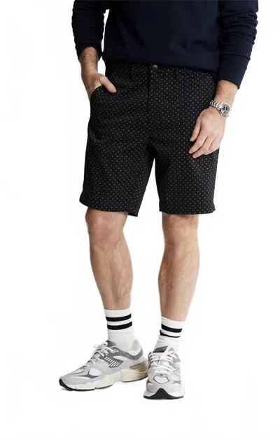 Jachs New York Printed Performance Tech Short In Black Arrow Print In Black
