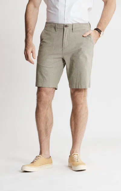 Jachs New York Stretch Chambray Short In Light Green In Green