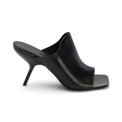 Ferragamo Era Peep Toe Slide Sandal In Black