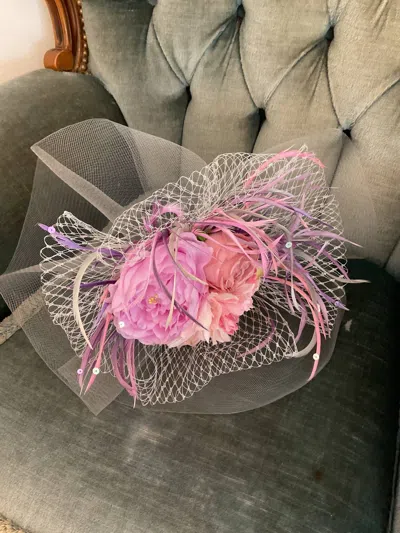 Whittall And Shon Fascinator Hats In Lavender/pink/purple/gray Fascinator In Multi