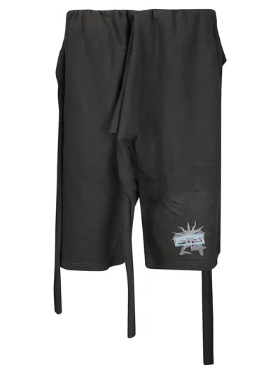 Ottolinger Wrap Design Shorts With Side Knot In Black