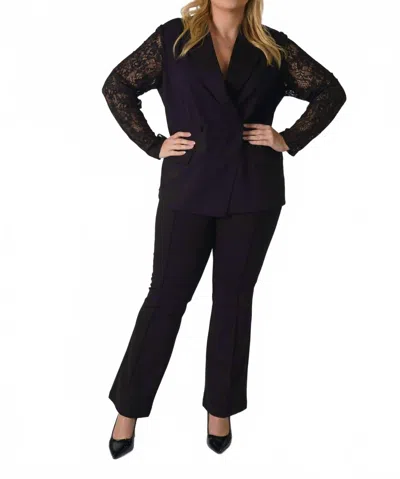 Capsule 121 Reaperlong Lseeve Collared Jacket - Plus In Black In Purple