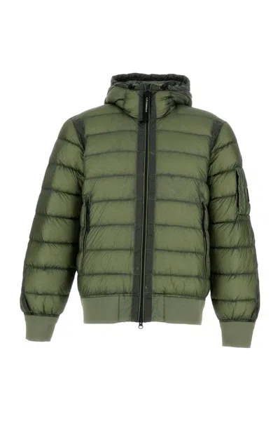 C.p. Company C.p.company Hooded Jacket With Lens Detail In Green