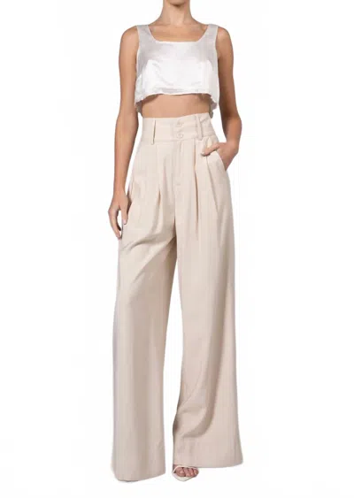 Nonchalantlabel High-waisted Fallon Trouser Pant In Oat In Neutral