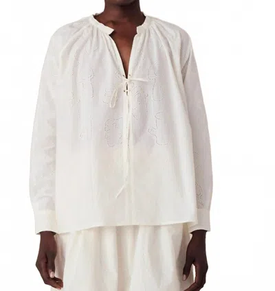 Mii Collection Charme Tunic Top In Ecru In White