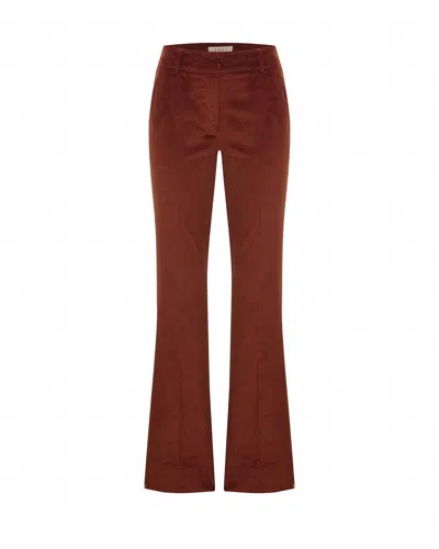 Theo The Label Women's Neutrals / Brown Clotho Corduroy Bootcut Pant In Brown
