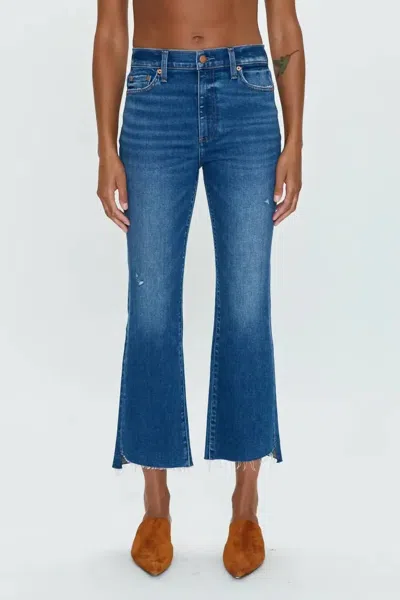 Pistola Lennon High Rise Cropped Boot Cut Jeans In Countryside Vintage In Blue