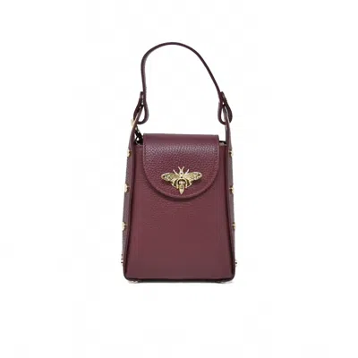 German Fuentes Meaux Bag In Burgundy In White