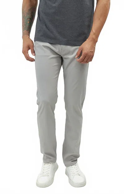 Jachs New York Poly Spandex Performance Tech Pants In Light Grey In Neutral