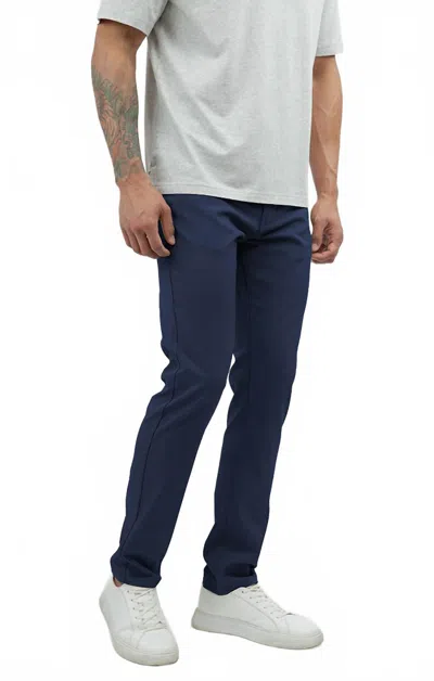 Jachs New York Poly Spandex Performance Tech Pants In Navy In Blue