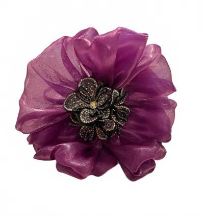 Whittall And Shon Fascinator Hats In Purple Jeweled Fascinator In Multi