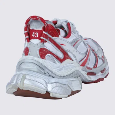 Balenciaga White And Red Runner 2.0 Sneakers In Multi