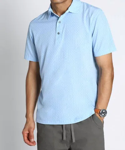 Jachs New York Gravityless Performance Polo In Blue Micro Print In Multi