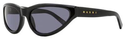 Marni Unisex Wrap-around Sunglasses Mavericks Fa7 Black 60mm In Black