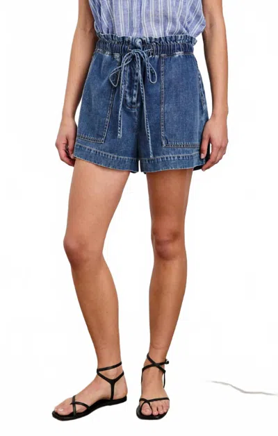 Rails Womens Classic Blue Foster Paper Bag-waist Denim Shorts