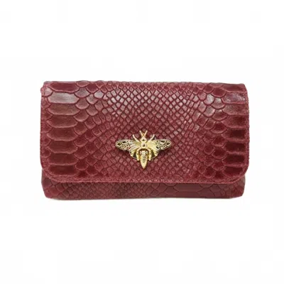 German Fuentes Bijou Bee Bag In Burgundy In White