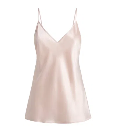 Joseph Womens Rose Clea V-neck Silk-satin Camisole Top In Pink